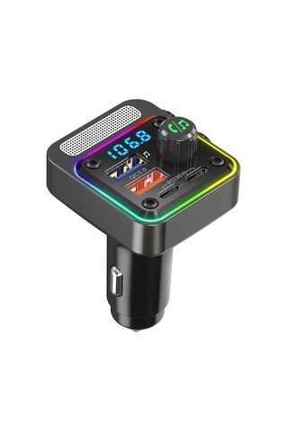 Lapas Fmt-01 36w Hızlı Şarj Destekli Dijital Göstergeli Bluetooth Fm Transmitter Siyah