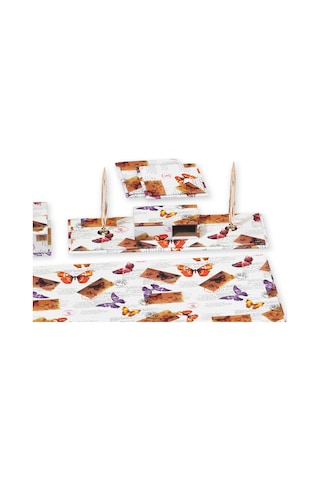 Tabac 6850-344 Multicolor Suni Deri Sümen Takımı Kelebek