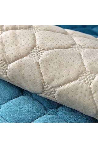 Geeksen Koyu Mavi Flannel Kumaş Yıllık Kıllı Kalın Modern Koltuk Yastık Kılıfı 45x45 Cm Lacivert