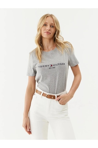 Tommyhilfiger Organik Pamuk Bayan T-shirt Gri