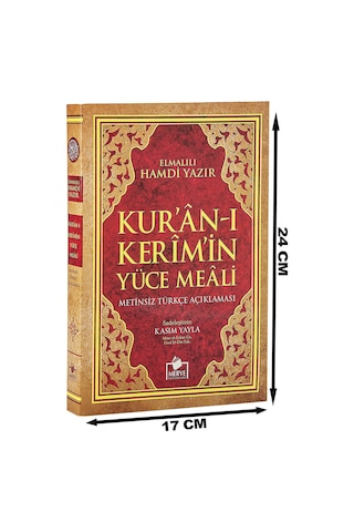 Kuranı Kerimin Yüce Meali - Metinsiz Türkçe Açıklaması - Orta Boy - Merve Yayınları