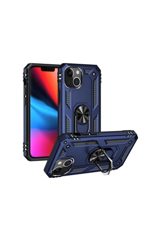 Apple Uyumlu iPhone 13 Kılıf Zore Vega Kapak Mavi