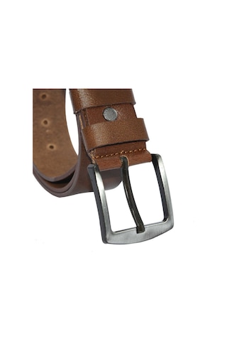Süzer Deri 4.5 Cm. Spor Hakiki Deri Kemer Fındık Düz Açık Kahverengi