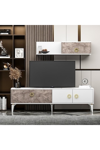 Tv Ünitesi Zerda Gordion Beyaz 180 Cm