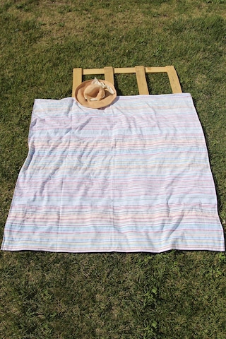 Outlet %100 Pamuk Çizgili 150x150 Plaj Havlusu Mavi