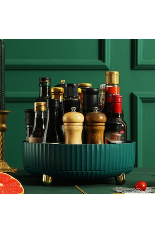 Gajeena Döner Baharatlık Ve Saklama Tepsisi - Şık Krem Beyaz Büyük Boy Mutfak Organizasyon Aparatı Diğer