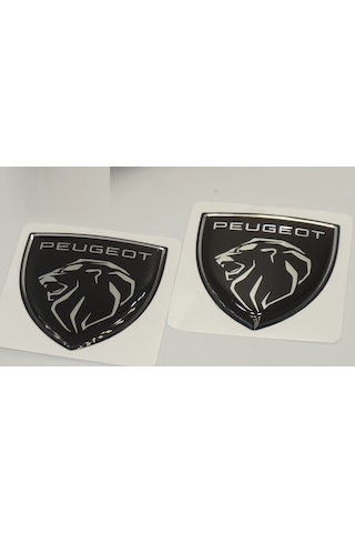 Peugeot Logo Yeni Arma 3D Oto Damla Silikon Sticker Yapıştırma