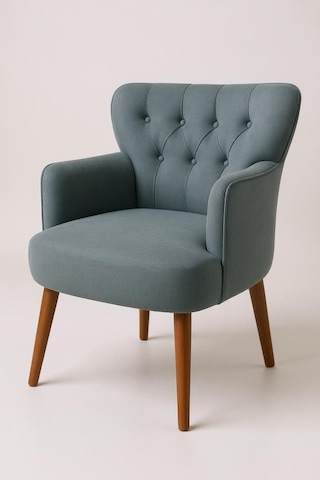 Roma Berjer - Modern Tekli Koltuk - Babyface Kumaş - Gri