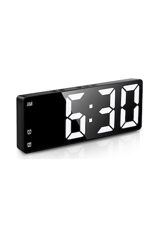 Aynalı Alarm Saat Takvimli Termometre Led Dijital Modern Masa Saati Diğer