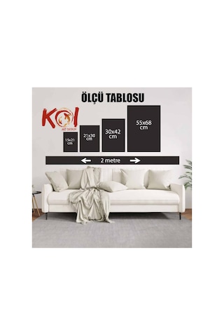 Siyah Çerçeveli Tek Parça Modern Temalı Yüksek Kalite Uv Basklı Tablo Mdf Gri