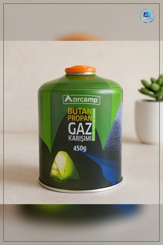 Butan Propan Gaz Kartuşu 450g Kore Tipi Kamp Ocağı Gazı Taşınabil