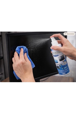 Ekran Temizleme Temizleyici, Lcd, Led, Cep, Gözlük, Doğal Temizleme, Temizlik Seti 250 Ml Temizleyici Seti, 30x30 Mikrofiber Bez