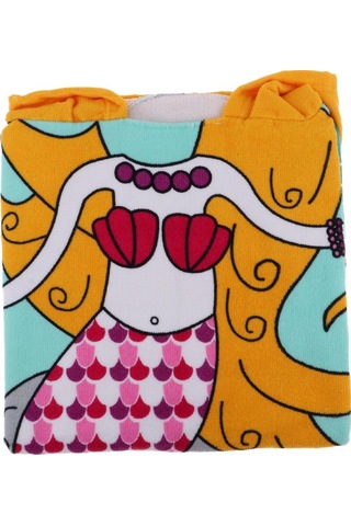 Suntek Çocuklar Sörf Plaj Kapüşonlu Panço Değişen Bornoz