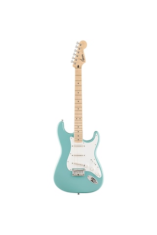 Squier Sonic Limited Edition Stratocaster Hard Tail Akçaağaç Klavye Tropical Turquoise Elektro Gitar Yeşil