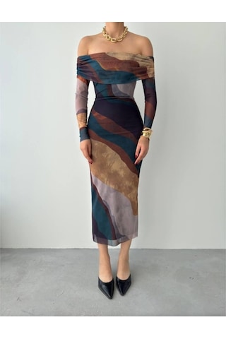 Sevilla Madonna Yaka Tül Elbise Ki Remit