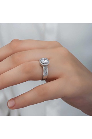 Casera's Gümüş Tek Taş Kadın Yüzük Csr2185335 Gümüş