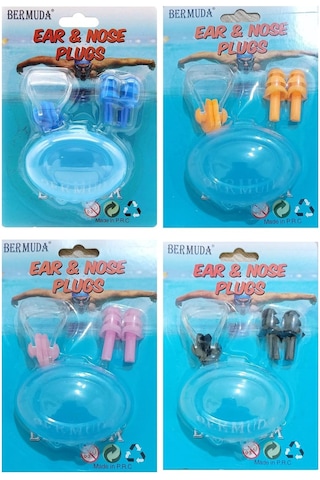 Bermuda Silikon Kulak Tıkacı Ve Burunluk Set 001