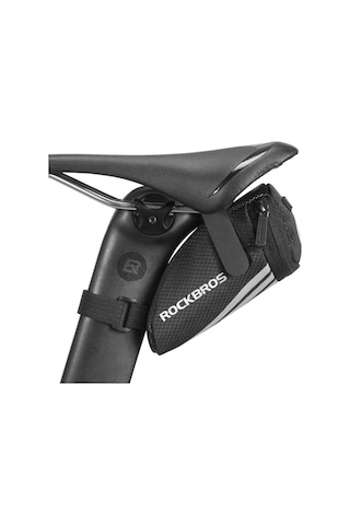 Rockbros Bisiklet Sele Çantası, Bisiklet Çantası, Mtb Yarış Bisikleti İçin, Katlanır Bisiklet Çantası, 15 X 6,5 X 5 Cm, Sabitleme Kayışlı, Tutuculu Siyah