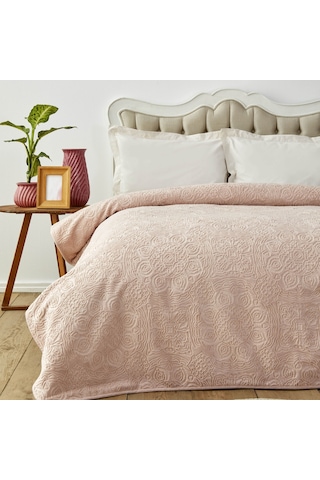 Karaca Home Scala Pudra Tek Kişilik Embosy Battaniye 200.18.01.0582