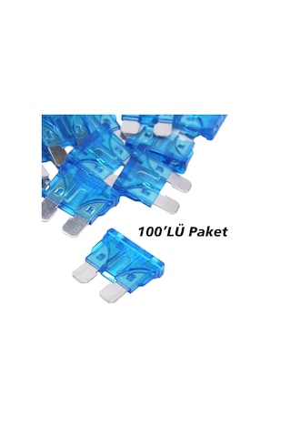 100 Adet 15 Amper Aşırı Yük Ve Kısa Devre Korumalı Bıçaklı Oto Sigorta