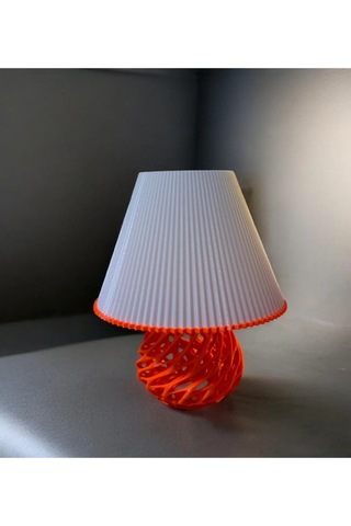 Twister Model Özel Tasarım Masa Lambası Ve Abajur - Kırmızı Çok Renkli