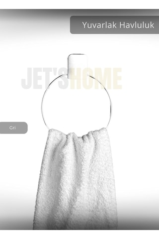 Jet's Home Yuvarlak Havluluk Paslanmaz Çelik Banyo Havluluk Düzenleyici Gri Gri