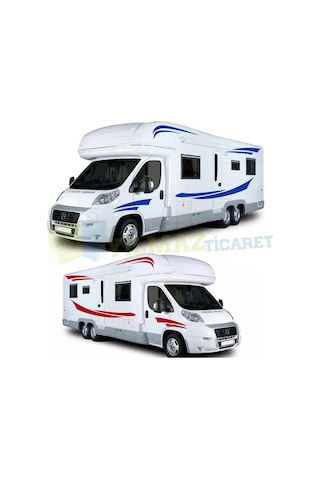 Çekme Karavan Yan Şerit Çizgi Oto Sticker Modifiye Çıkartma 1Çift