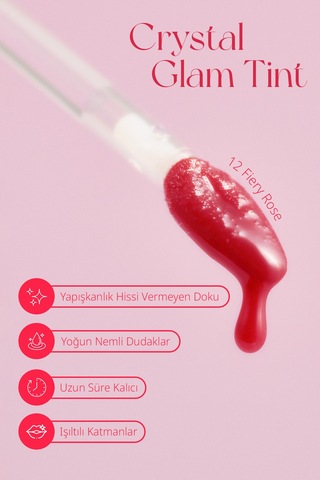 Clio Crystal Glam Tint 12 Fiery Rose 12