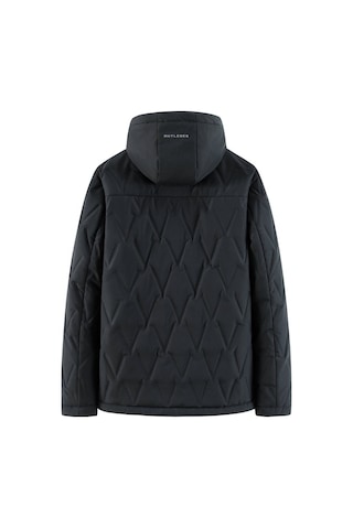 Rüzgar Geçirmez Pamuklu Kadife İçi Büyük Beden Erkek Kaban Koyu Gri