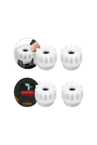 Shineyee 4 Adet Tek Yönlü Döner Mop Pedalı, O-cedar Ve Vileda İçin Değişim Parçası, Beyaz Premium Malzeme