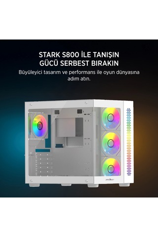 James Donkey Stark S800 4x Argb Whıte Kasa 750w