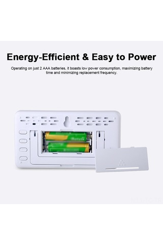 Skycity 1206s Ekranlı Ev Ofis Isı Nem Ölçer: Saat/tarih Gösterimi, Alarm Ve Saatlik Hatırlatıcı, Arka Işık Ve Pil Dahil