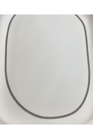 Erkek 2 Mm Çelik Zincir Kolye Silver