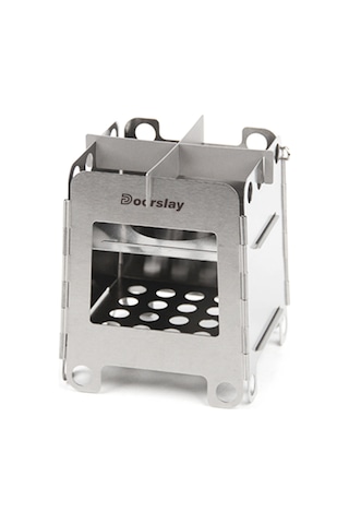 Yuntech01 Küçük Boy Taşınabilir Odun Ocağı - Çift Katlı Kollu, Çelik Yapı, Kampçılar İçin Ws007 Çok Renkli