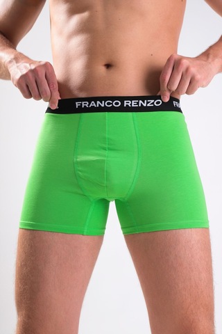 Franco Renzo Erkek 6'lı Lüx Kutulu Pamuklu Ve Likralı Boxer Çağla - Hardal - Gri -yeşil - Kırmızı - Laci