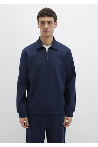Mavi Erkek Half Zıp Sweatshırt Safir Lacivert 0s10382-80872 Lacivert