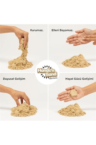 Playever Hands'n Sand Doğal Kinetik Kum 1kg - Naturel Krem