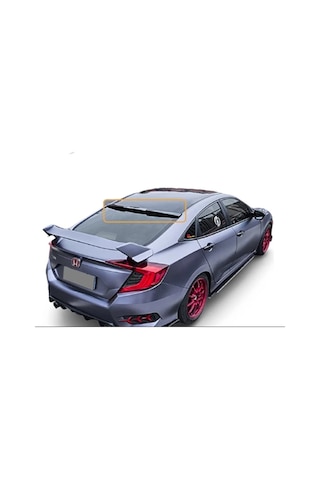 Honda Civic Rs Cam Üstü Pianoblack Spoiler Plastik 2016-2021