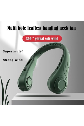 Mini El Fan 4000mah Usb Şarj Edilebilir Boyun Fan Portabl Asma Kanatlı Boyun Bandı