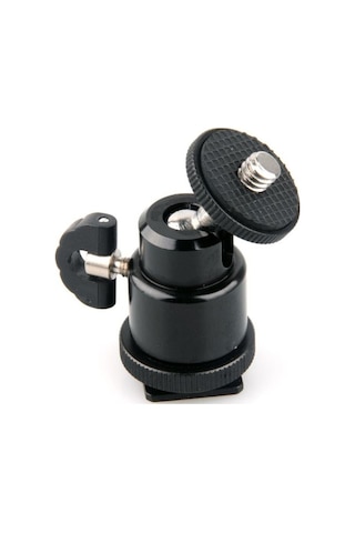 Ayex Tripod Monopod ve Hot Shoe İçin Mini Kafa Mini Ball Head