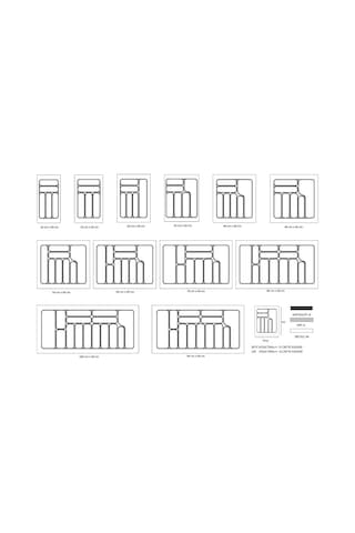 Starax Çekmece İçi Kaşıklık Beyaz En 64 CM Derinlik 49 CM