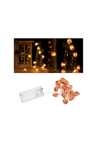 Shineyee Halloween Kabak Şekilli Işıklı Zincir, 2m 20 Led, Dış Ve İç Kullanım, Partiler Ve Dekorasyonlar İçin Pil Dahil Değil Diğer
