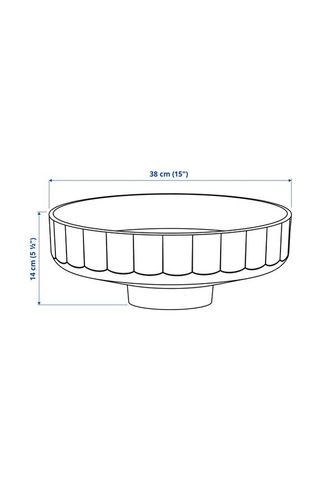 Ikea Lersjön Lavabo, Beyaz, 38x14 Cm