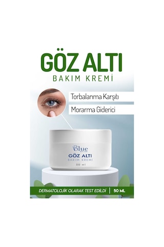 Blue Skin Care Göz Altı Kırışıklık Morluk Ve Torbalanma Akne Karşıtı Yoğun Nemlendirici Etkili Göz Altı Kremi