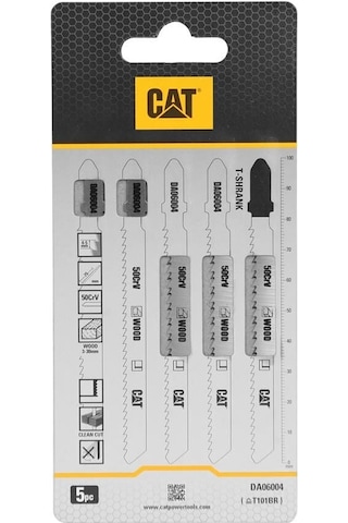 Cat Da06004 5 Parça Profesyonel Ahşap Ters Çapaksız Temiz Kesim Dekupaj Testere Bıçağı, Ucu Fr Da06004