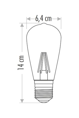 Cata 5 Adet Ct-4350 Uzun Flament Rustik Led Ampul 4w