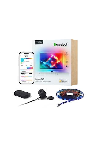 Nanoleaf 4d Akıllı Tv Arkası Led Şerit Aydınlatma Başlangıç Paketi App Kontrollü 4m Maks 65inç,googl RGB