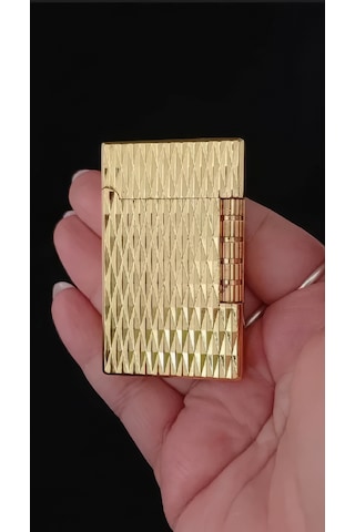 Gold Kaplama Klasik Tetikli Lüks Hediyelik Çakmak Çok Renkli