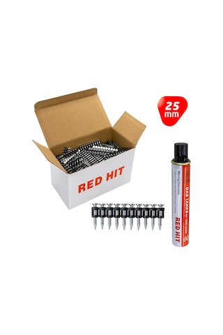 Red Hit Gzt-25 Çelik Zemin Çivisi 25 Mm Gaz Dahil 1000li Paket