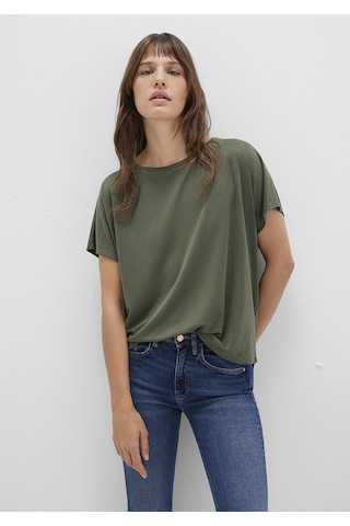 Mavi - Lux Touch Tencel Tm Modal Yeşil Basic Tişört 167245-71551 Yeşil
